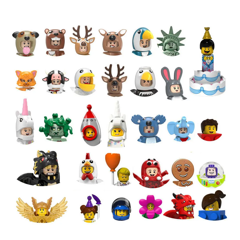 Курица Единорог панда Забавная фигурка Голова Статуя Свободы Градуированный