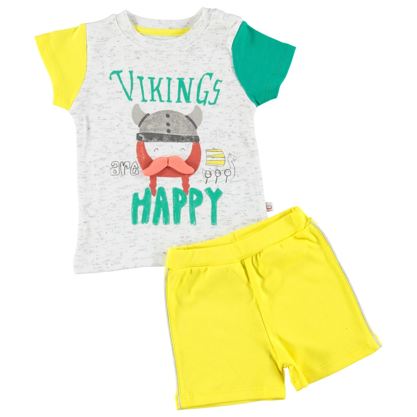 Ebebek Mymio Vikings/комплект с футболкой короткими рукавами для маленьких мальчиков| |
