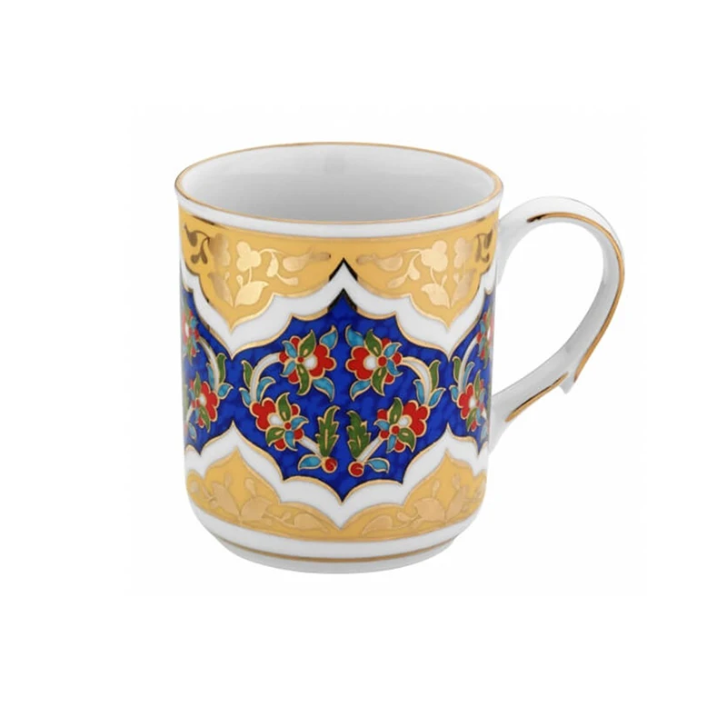 %100 Handmade Mug Kutahya Porcelain Coffee Tea Milk Authentic Design Cups Travel Tumbler Drinkware Gift Woman Man Made in Turkey