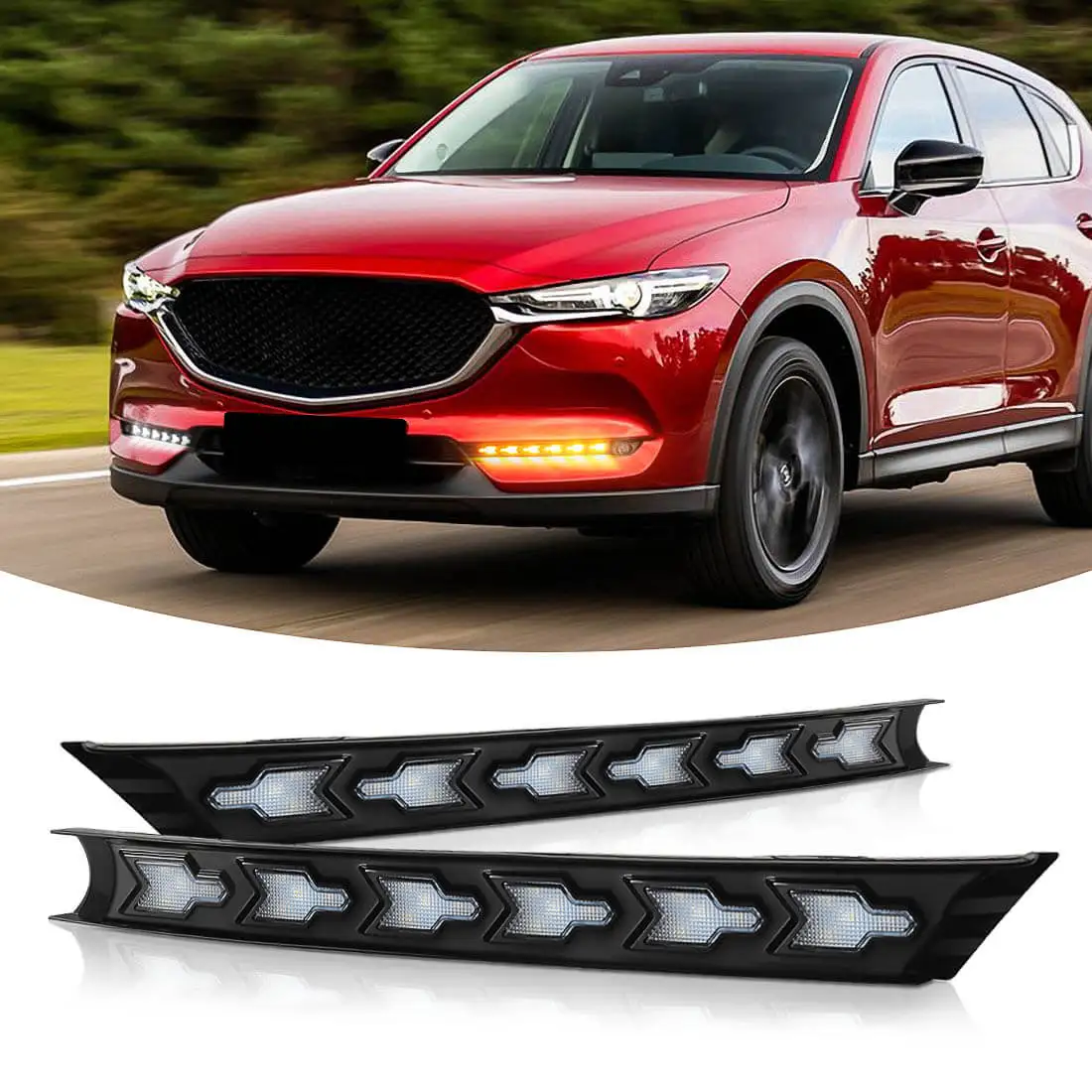 

Bumper Lamp LED Daytime Running Light DRL Day Light Fog Accessories For Mazda CX-5 CX5 2017 2018 2019