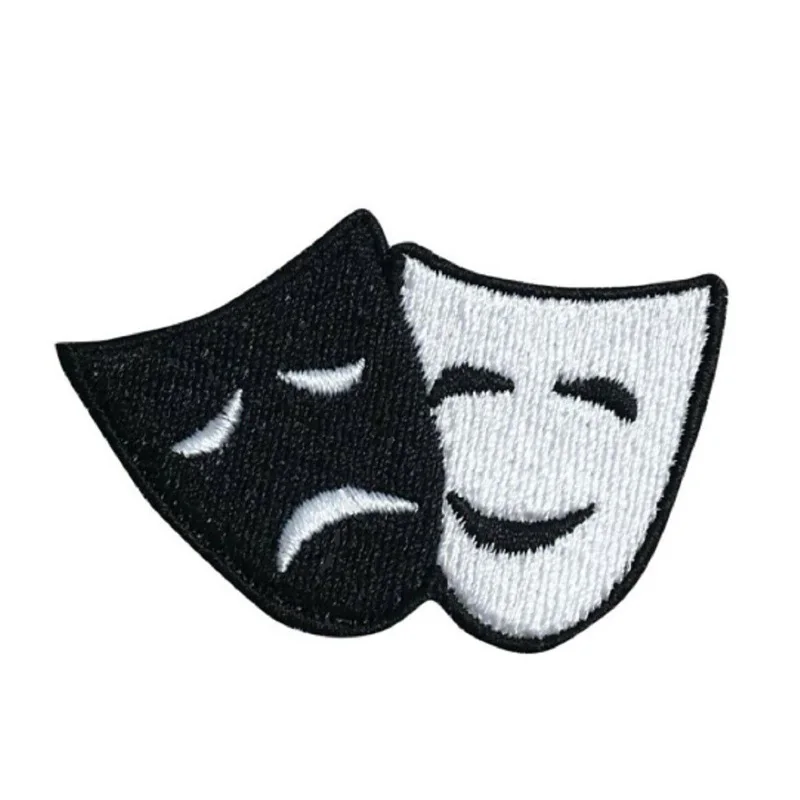 2 5 ''комедия и трагедия театральная вышивка термоклейкая нашивка| |