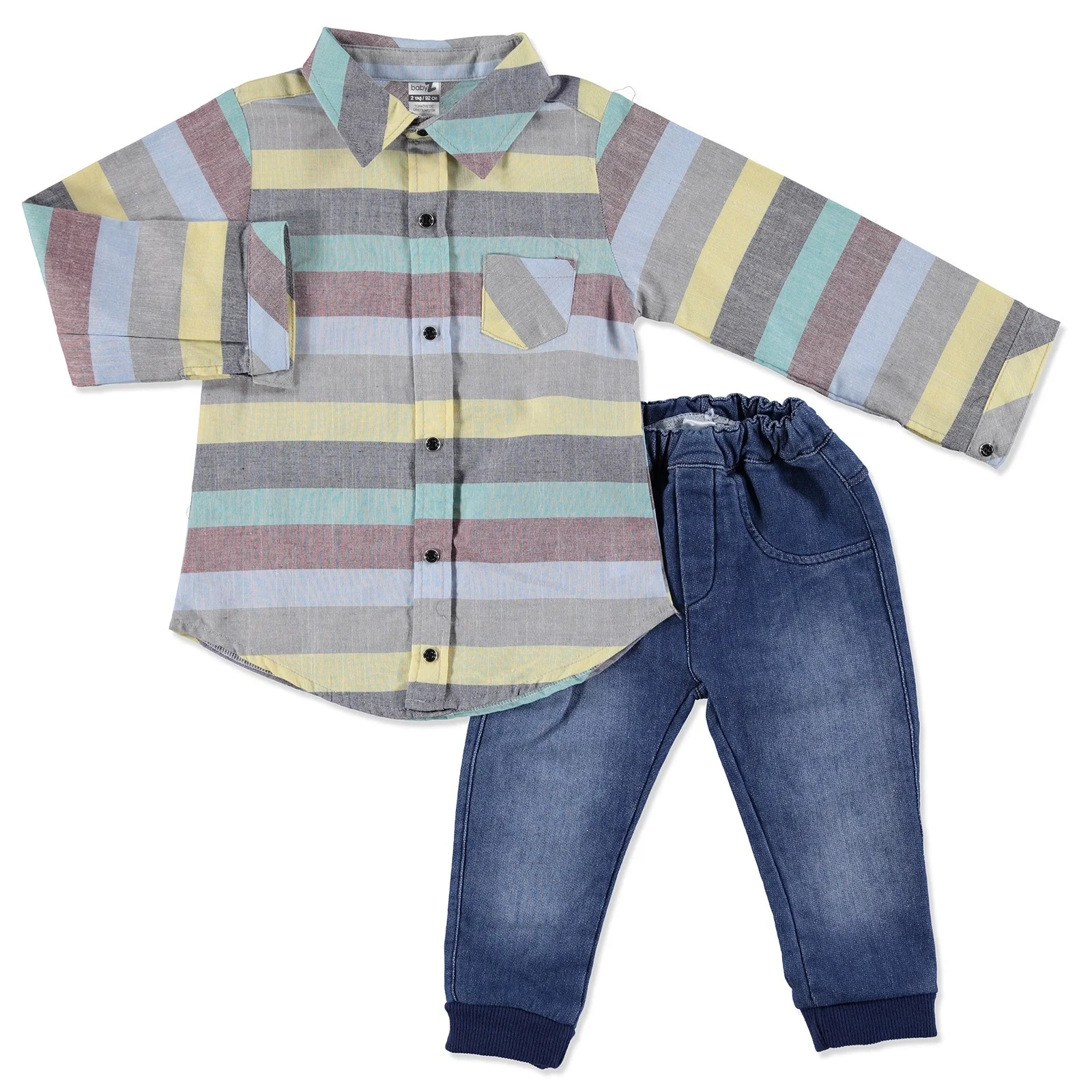 Ebebek BabyZ кнопка для детской одежды деталь Рубашка Боди джинсовые штаны комплект из