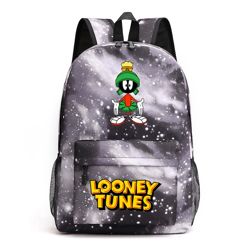 

15.6 L Looney Tunes Pattern Printing Backpack Teens Boy Girl Galaxy School Bag