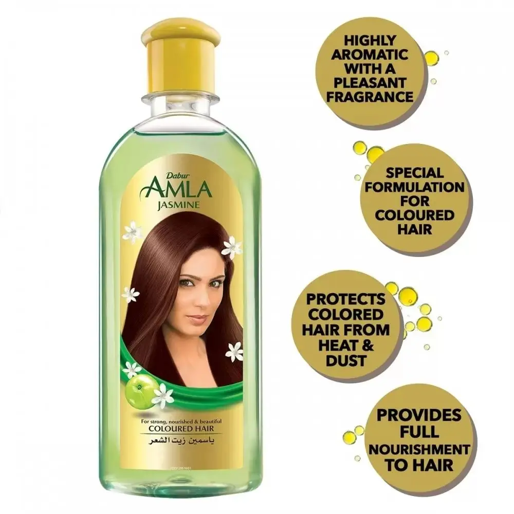 Dabur Amla Jasmine Hair Growth Care Oil 200 ML Gooseberry Strong Rapid Nourishing Prevent Loss Natural Original Vitamin E | Красота и