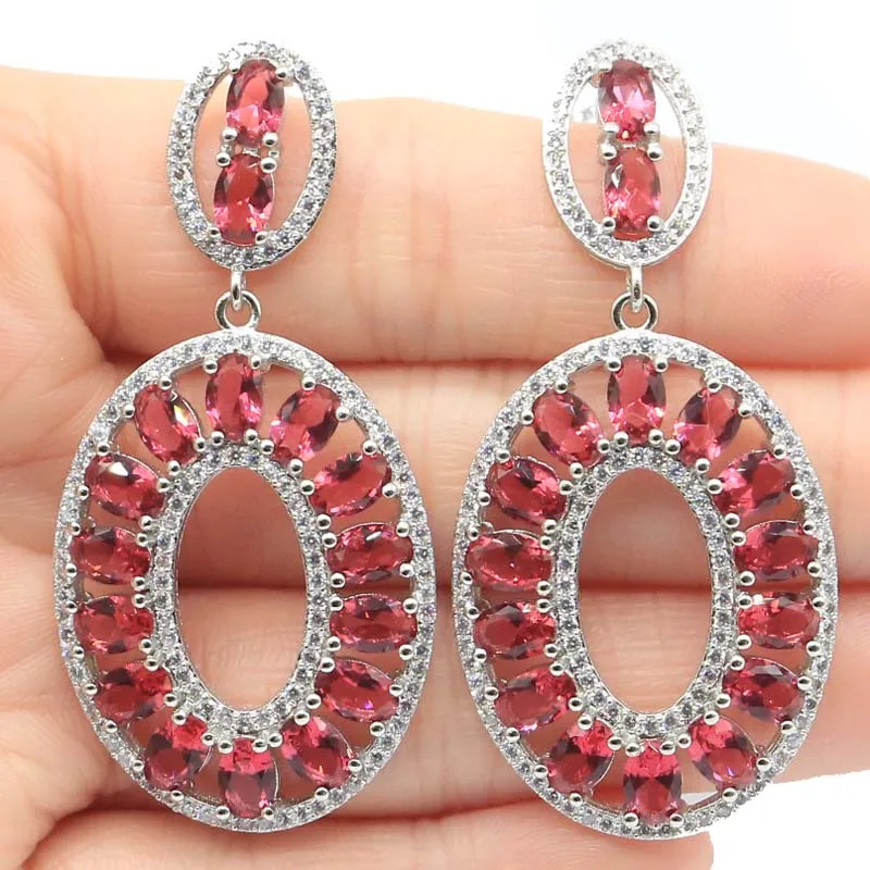 55x26 мм большой европейский дизайн 13 г Розовая Малина родолит гранат кубический