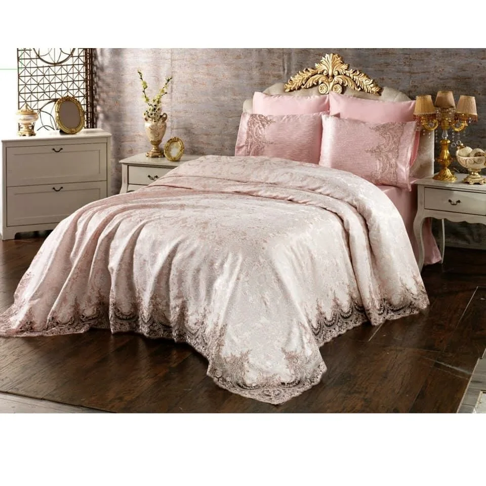

istanbul 6 piece high quality bedding set duvet cover set pink white brown bedding set bedclothes pillowcase cushion cover