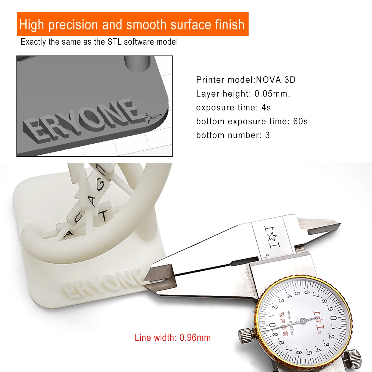 ERYONE продвижение водостойкая 405 нм УФ смола отверждения фотополимерный 3D принтер