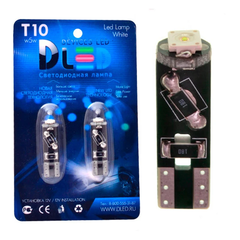 1шт Автомобильная светодиодная лампа T10 - W5W osram SMD 3W | Автомобили и мотоциклы