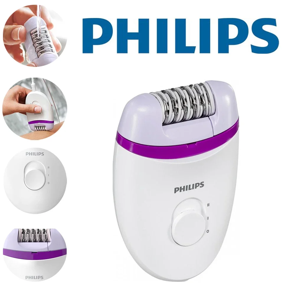 Оригинальный женский эпилятор Philips BRE225/05, портативный Электрический депилятор для удаления волос на теле, Женский мини-эпилятор «сделай сам...