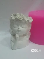 floral girl flower pot silicone mold flower sculent hobby decor decoration decorative outstanding