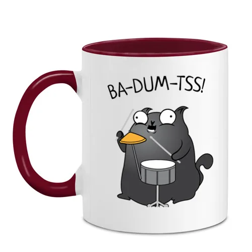 Кружка двухцветная BA-DUM-TSS | Дом и сад