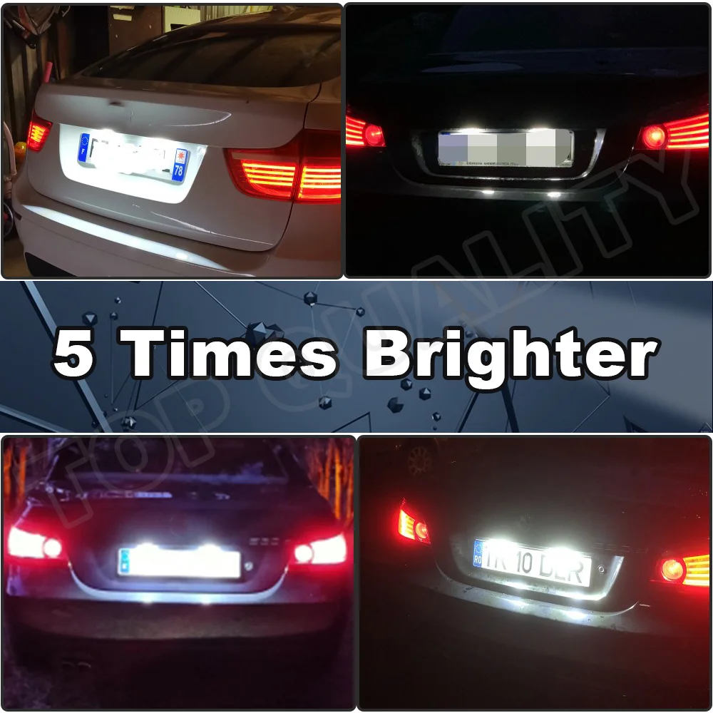 

2PCS Canbus LED Number Plate For BMW E60 For BMW E39 M5 E70 E71 X5 X6 E60 M5 E90 E92 E93 M3 Number License Plate Light Lamp