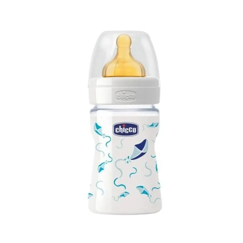 Бутылочка Chicco из стекла для мальчиков, 150 мл, резиновая бутылка для молока для новорожденных, лекарство PP