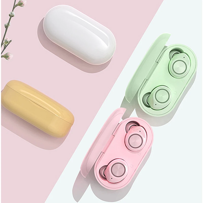 Новый Макарон наушники вкладыши TWS с 5 0 Bluetooth Беспроводной сенсорная гарнитура