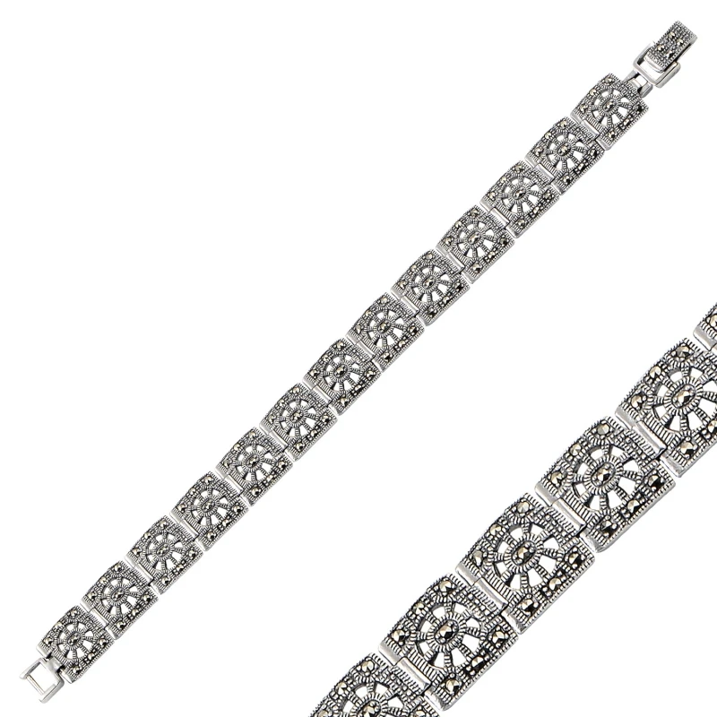 

Silver 925 Sterling Marcasite Sterling Bracelet