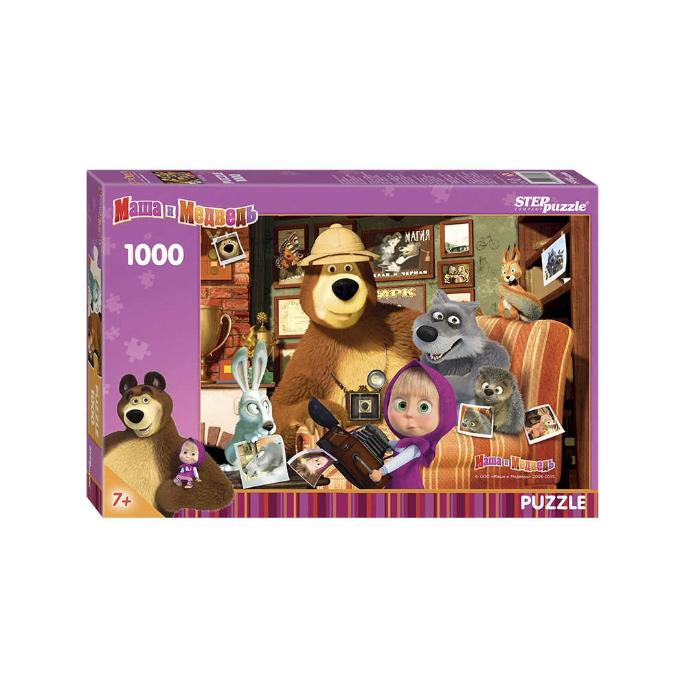 Пазл Step Puzzle мозаика 1000 элементов &quotМаша и Медведь&quot | Игрушки хобби
