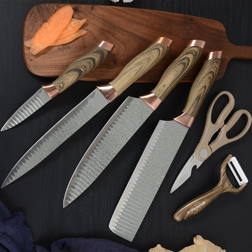 Набор кухонных ножей для шеф-повара полезный набор с ручкой из полипропилена +