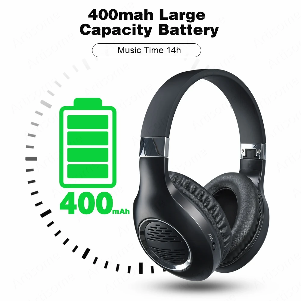 Беспроводные Bluetooth наушники ANC игровая гарнитура с активным шумоподавлением для