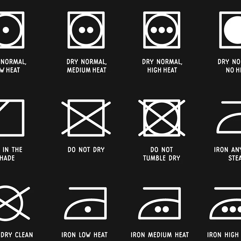 Декор для прачечной символы стирки знак настенная Картина на холсте руководство