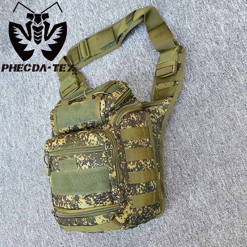

PHECDA tactical gear Russia army camouflage EMR tactical alforja MOLLE system 12L outdoor military camping cross body bag hiking