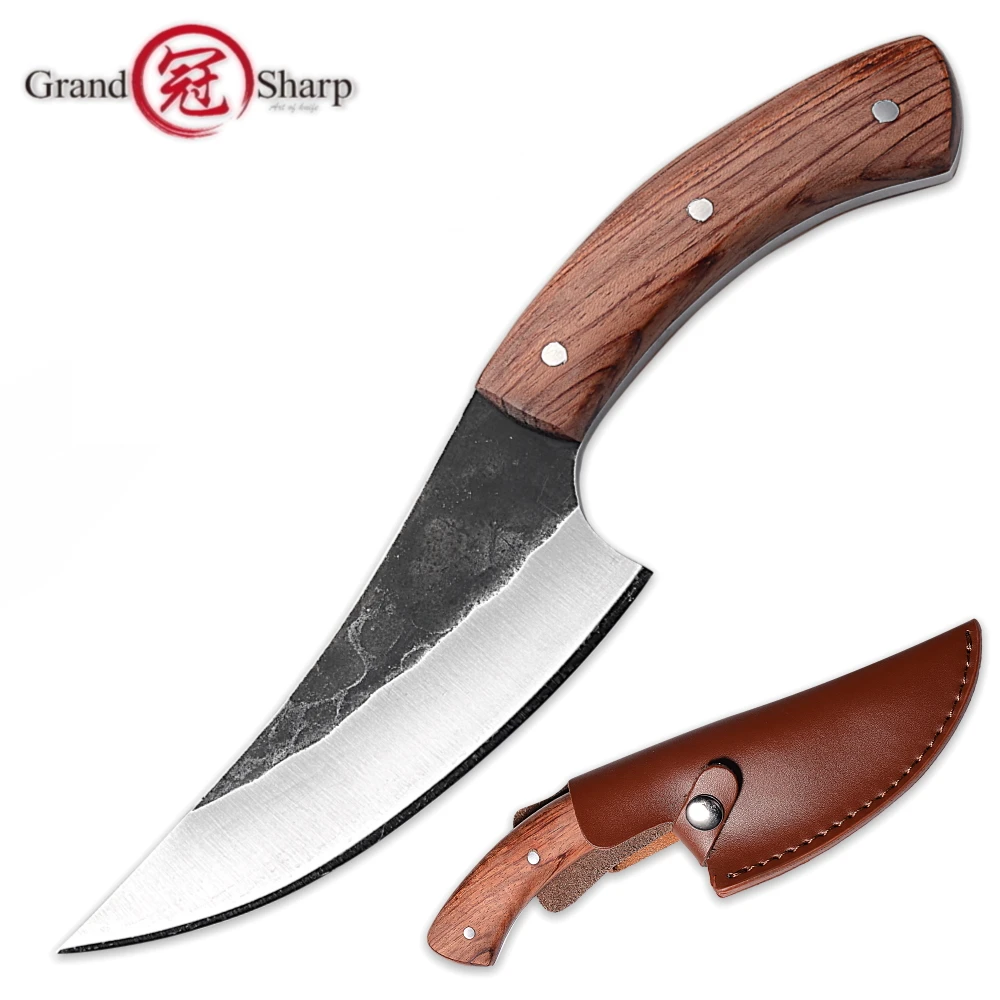 

Hunting Knife High carbon Steel Handmade fixed knife 58HRC Wooden handle Camping Tactical Survival EDC Rescue Outdoor Tools NEW