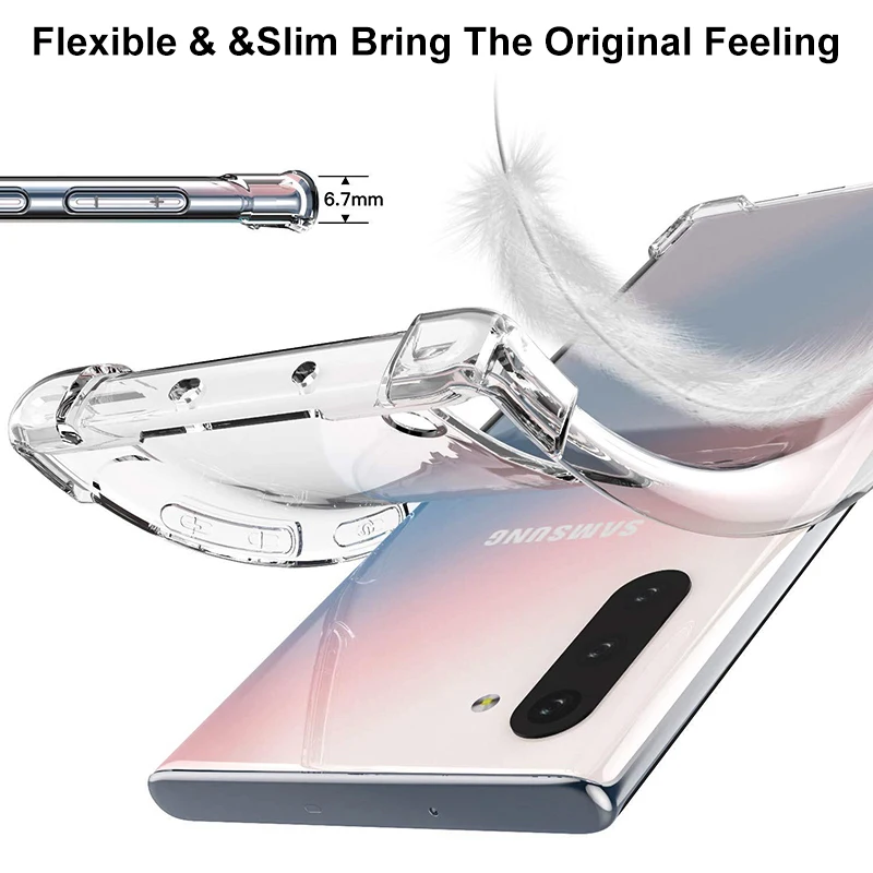 Прозрачный чехол KISSCASE для Samsung S10 S9 Plus Note 10 + ультрамягкий из ТПУ телефона Galaxy s10 s9 S8