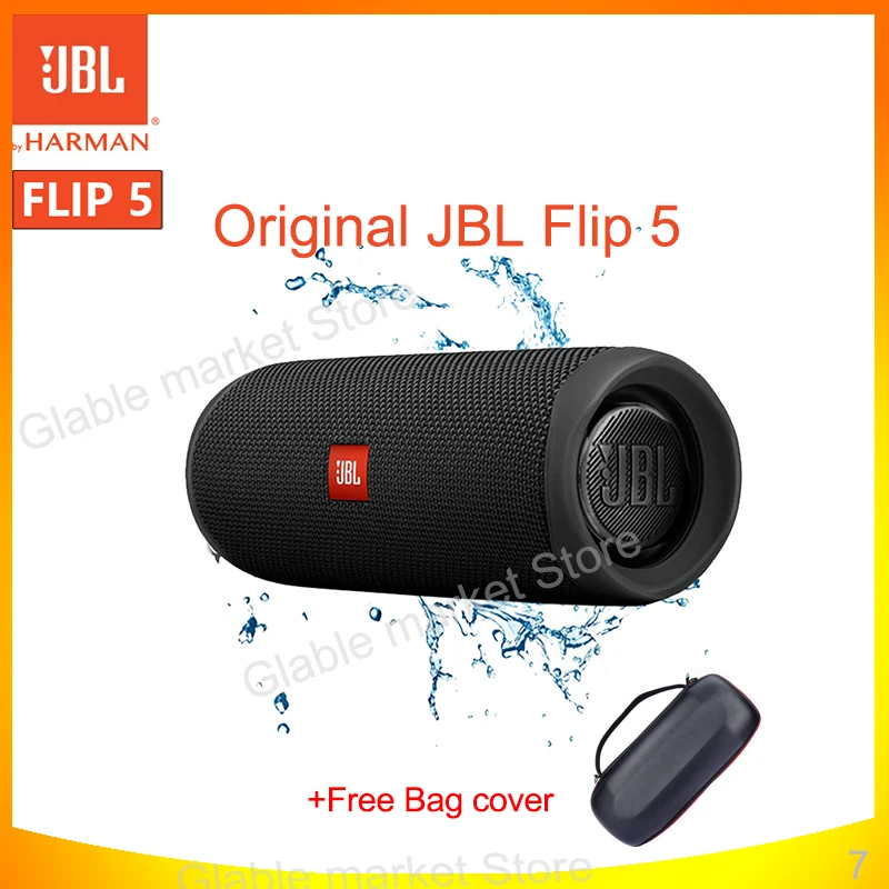 Enlarge JBL FLIP 5 Wireless Bluetooth Portable Speaker IPX7 Waterproof Wireless Mini  Subwoofer Outdoor Stereo Bass Music Vs FLIP 4