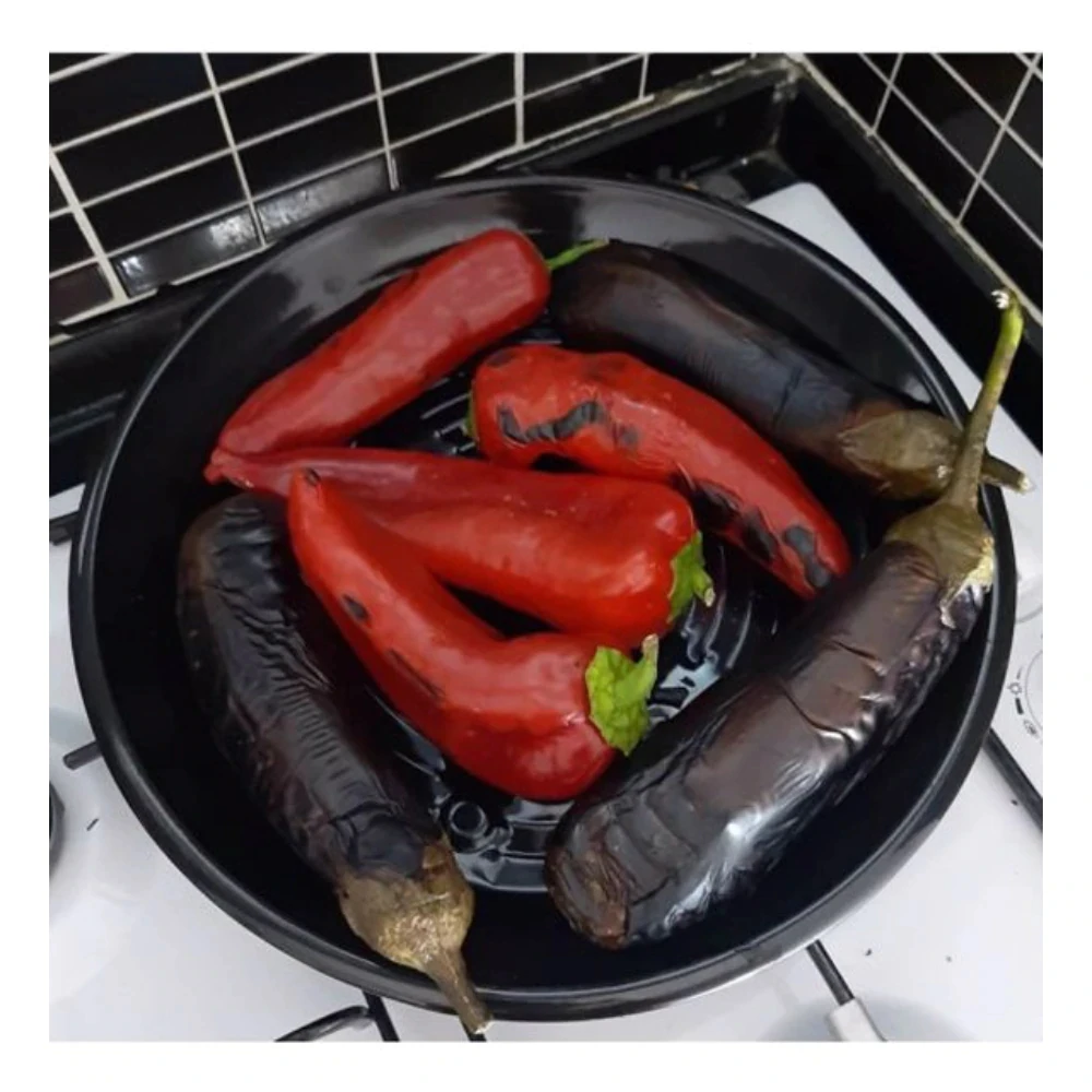 practical roasting embers pan cooking bbq eggplant pepper corn tomato chestnut kitchen utensils baking barbecue home gift women free global shipping