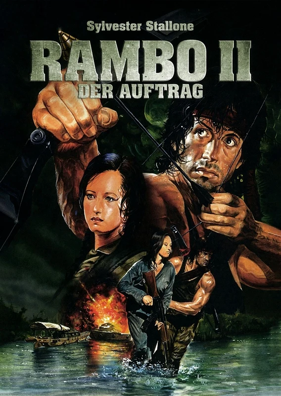 RAMBO II. Рэмбо 2. Постер (плакат). Размер 30х40 см | Ностальгия Кино Кумиры Боевик