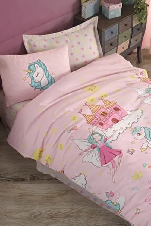 

Ev & Ev Home Junior Nevresim Seti Tek Kişilik Unicorn Dreams Pembe