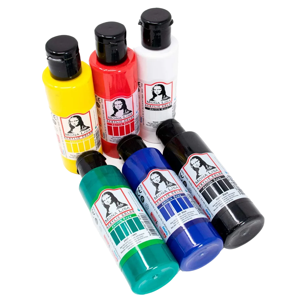 Акриловая краска Sudor 6 шт. Цвет 70 мл Набор для рисования Холст Камень Аэрограф