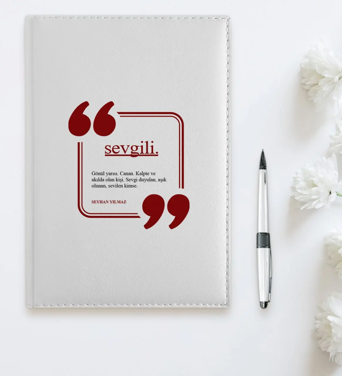 

Personalized Custom Sweetheart 2020 White Leather Organizer-3