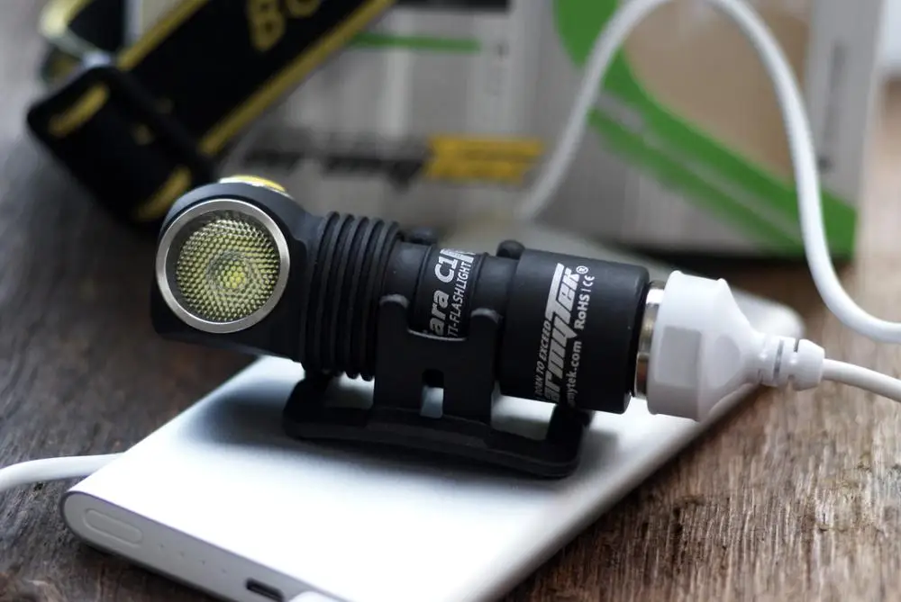 Светодиодный Налобный Фонарь Armytek Tiara C1 XP L LED + Магнитная Зарядка 18350 Li Ion