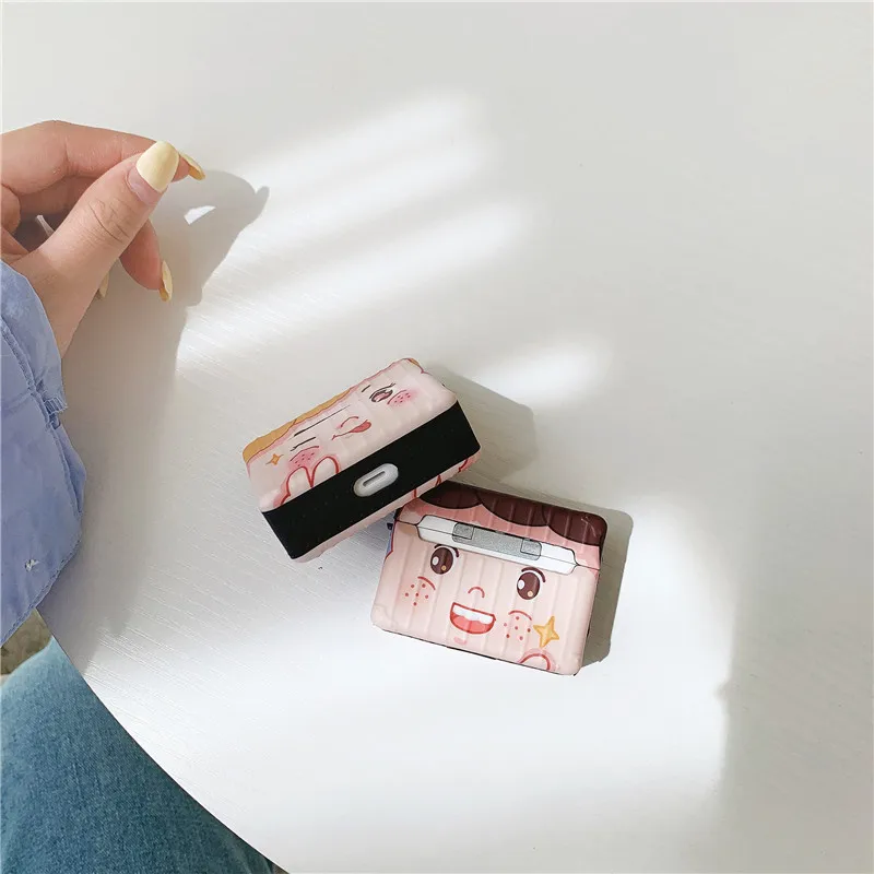 Чехол с забавными выражениями для пары наушников мальчиков и девочек чехол Airpods 2