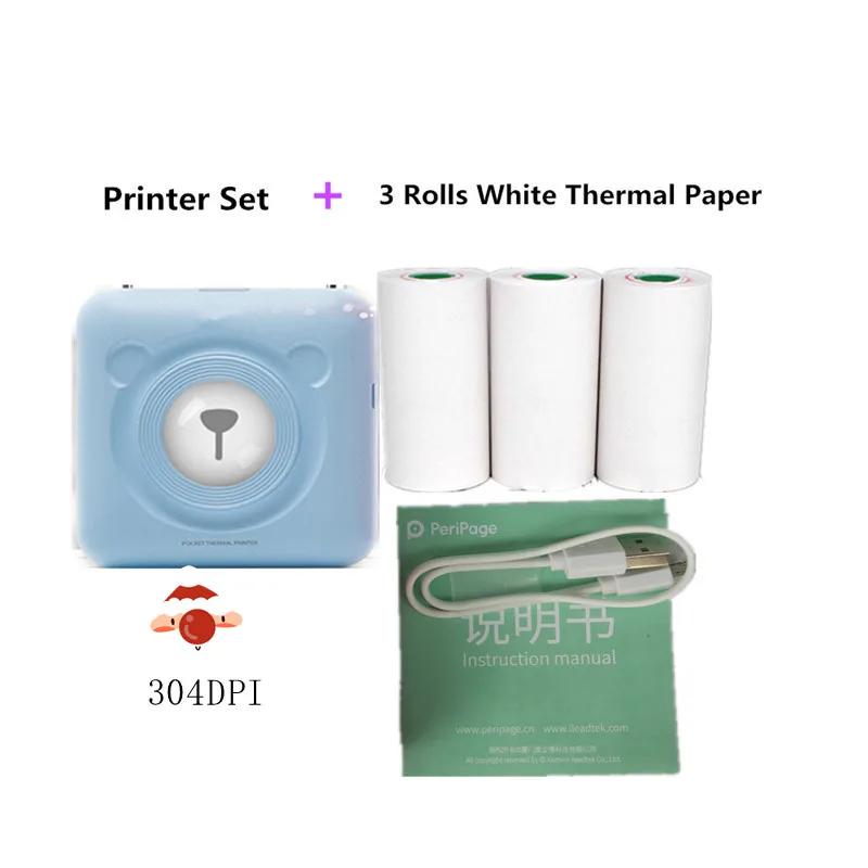 Портативные беспроводные карманные фотопринтеры PeriPage с Bluetooth термопечать на
