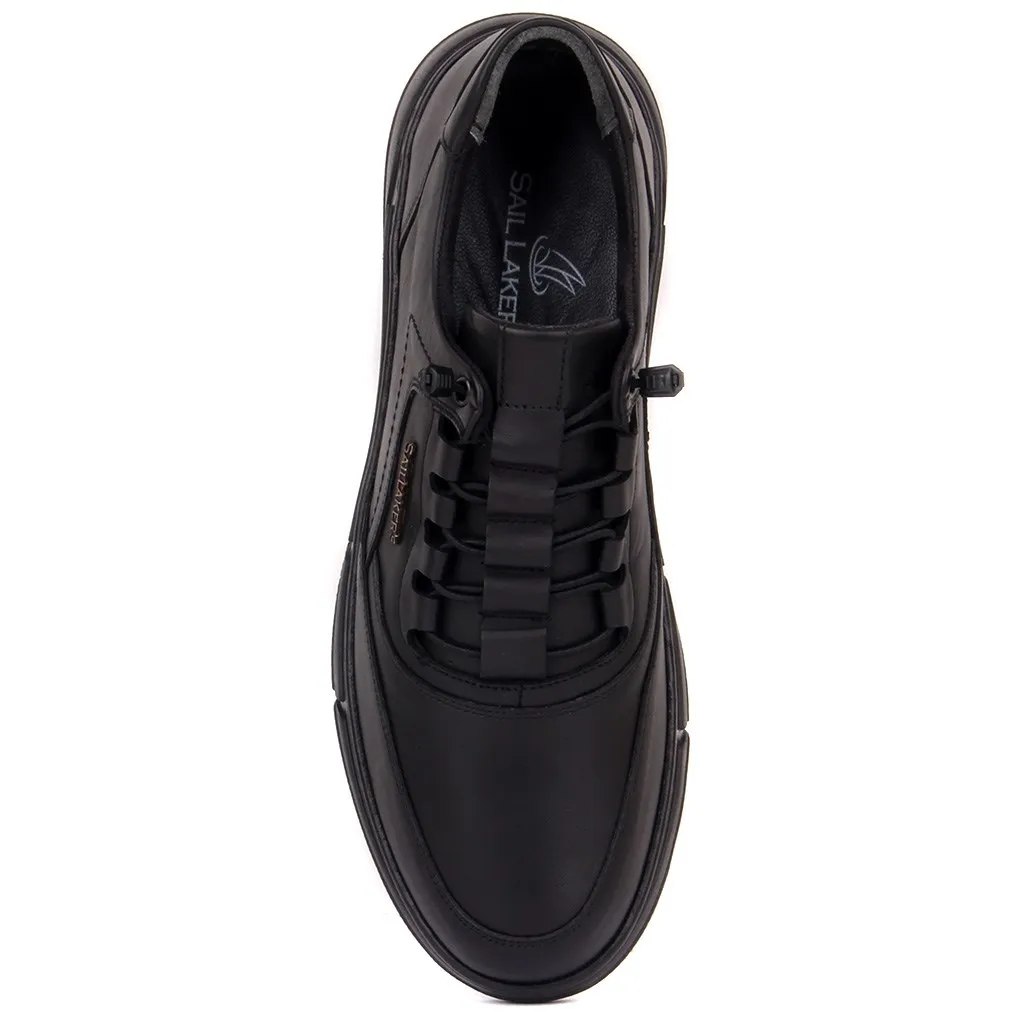 

Sail-Lakers Black Genuine Leather Men Comfort Casual Shoes Man Sneakers Sports Shoes Lace-up Male Shoes Comfortable Breathable Walking Outdoor Tenis Masculino zapatos de hombre
