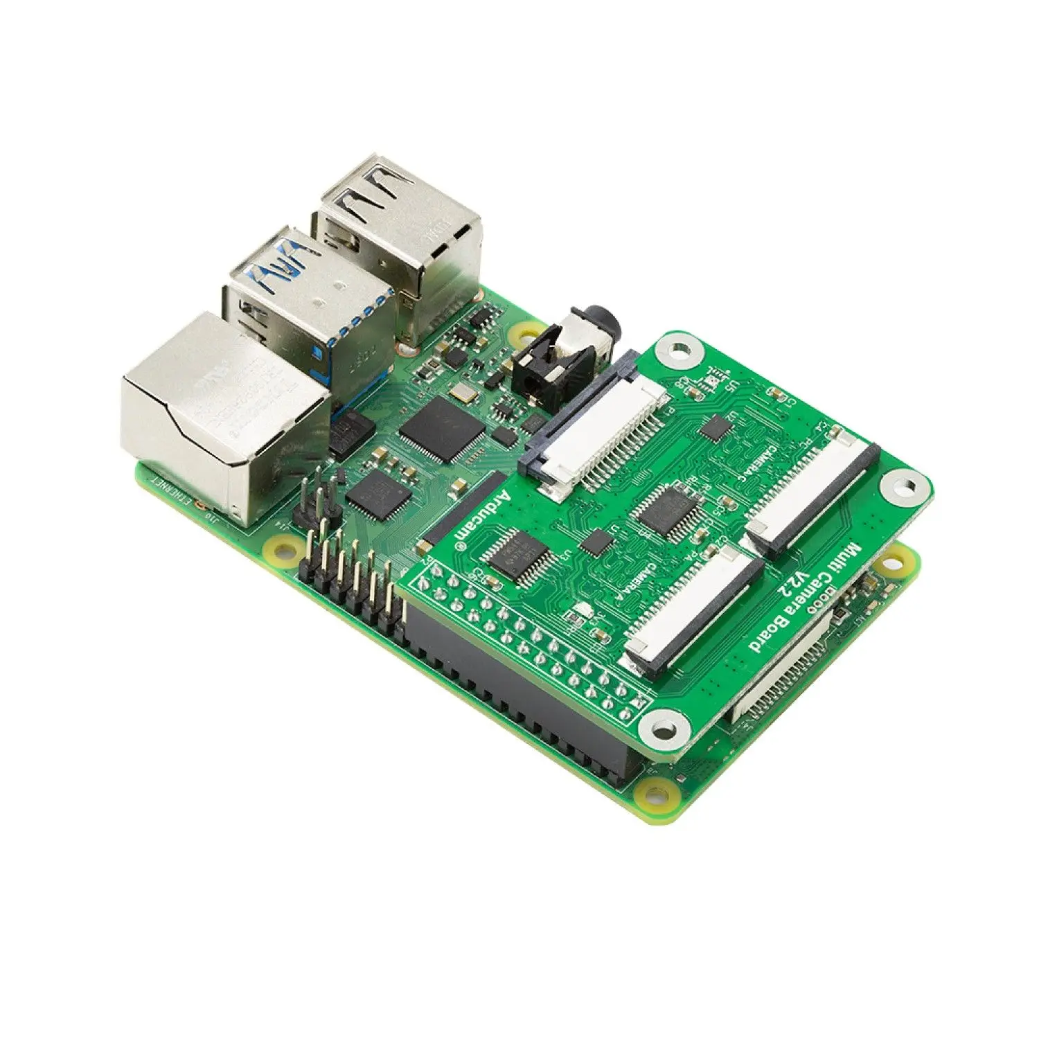 Модуль адаптера для нескольких камер Arducam V2.2 Raspberry Pi 4 B 3B + 3 2 Модель A/B работает с 5MP