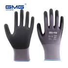 Защитные рабочие перчатки GMG, 3 пары, перчатки из нейлона, спандекса, Сертифицированные CE, EN388, перчатки из пенопласта, нитриловые защитные рабочие перчатки для мужчин