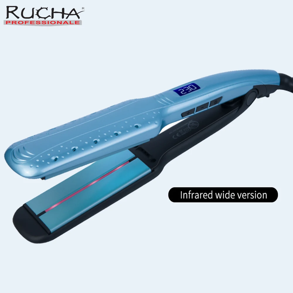 RUCHA инфракрасный выпрямитель для волос отрицательные ионы с ЖК дисплеем