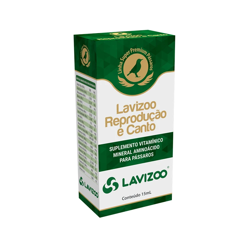 

Suplemento Super Premium for Pássaros Lavizoo Reprodução and Canto 15ml