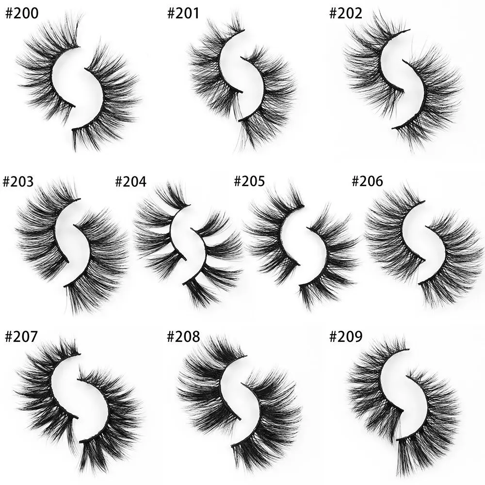 

SHIDISHANGPIN 1 Pair 3D Mink Eyelashes Real Cruelty Free Dramatic False Lashes Fluffy Strip Thick Lash Faux Cils Makeup Tools