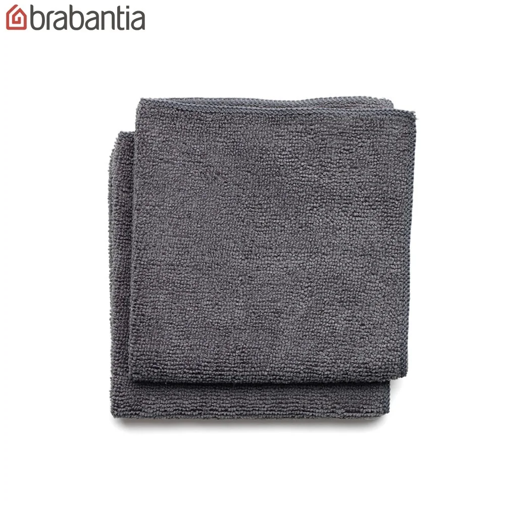 Набор салфеток для уборки Brabantia &quotSink Side&quot из микрофибры 30х30см 2 штуки темно серые