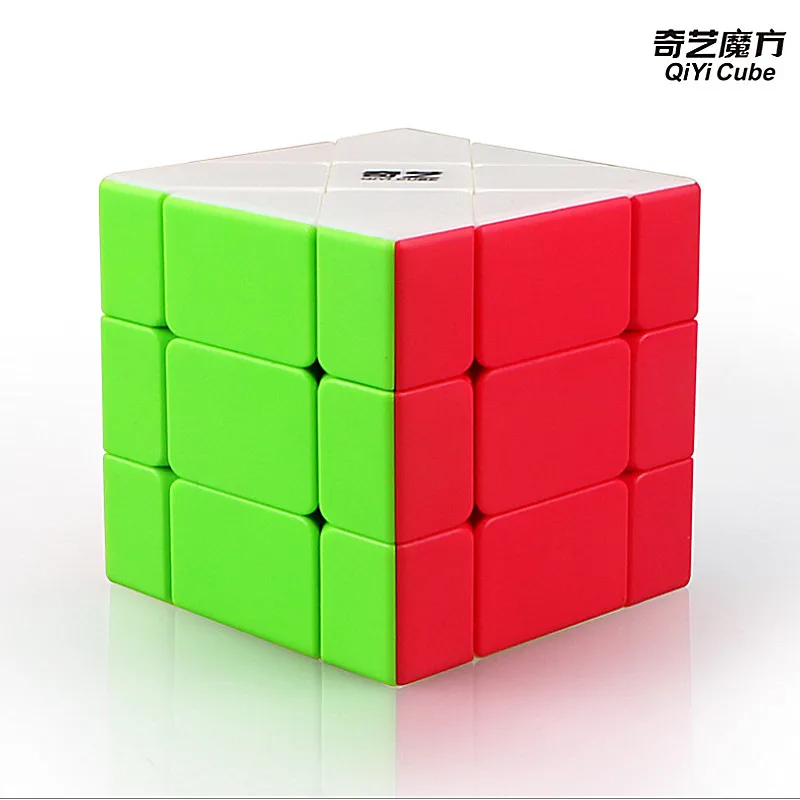 stickerless QiYi YiLeng 3x3 fisher Speed Cube Yileng 3x3x3 Strange-shape Puzzle Magic cubo qiyi 3x3 Puzzle Toys For Children Speed Cube - Цвет: stickerless