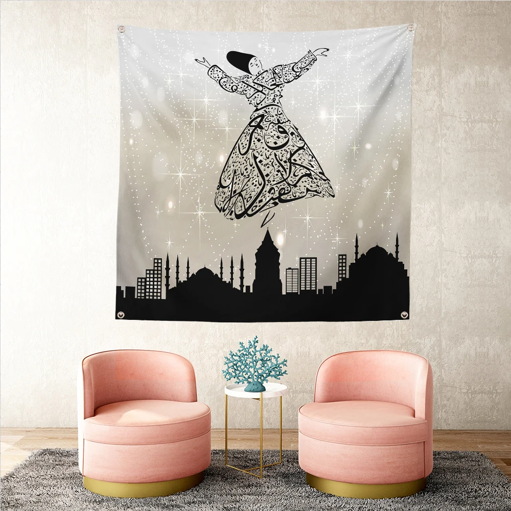 

Digital printed old dated square wall cover high quality home hotel business decoration gift new season luxury