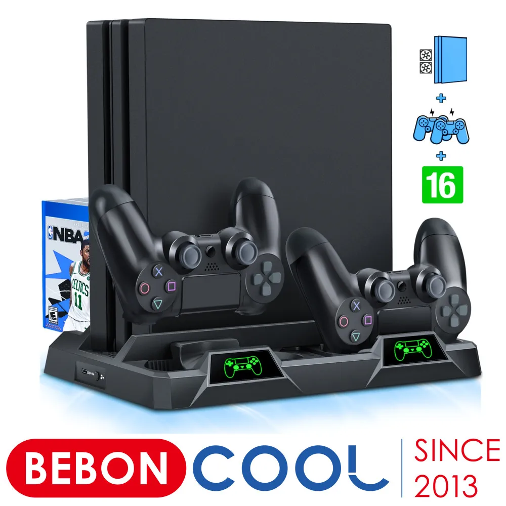 Вертикальная охлаждающая подставка для двух контроллеров PS4/PS4 Slim/PS4 Pro |