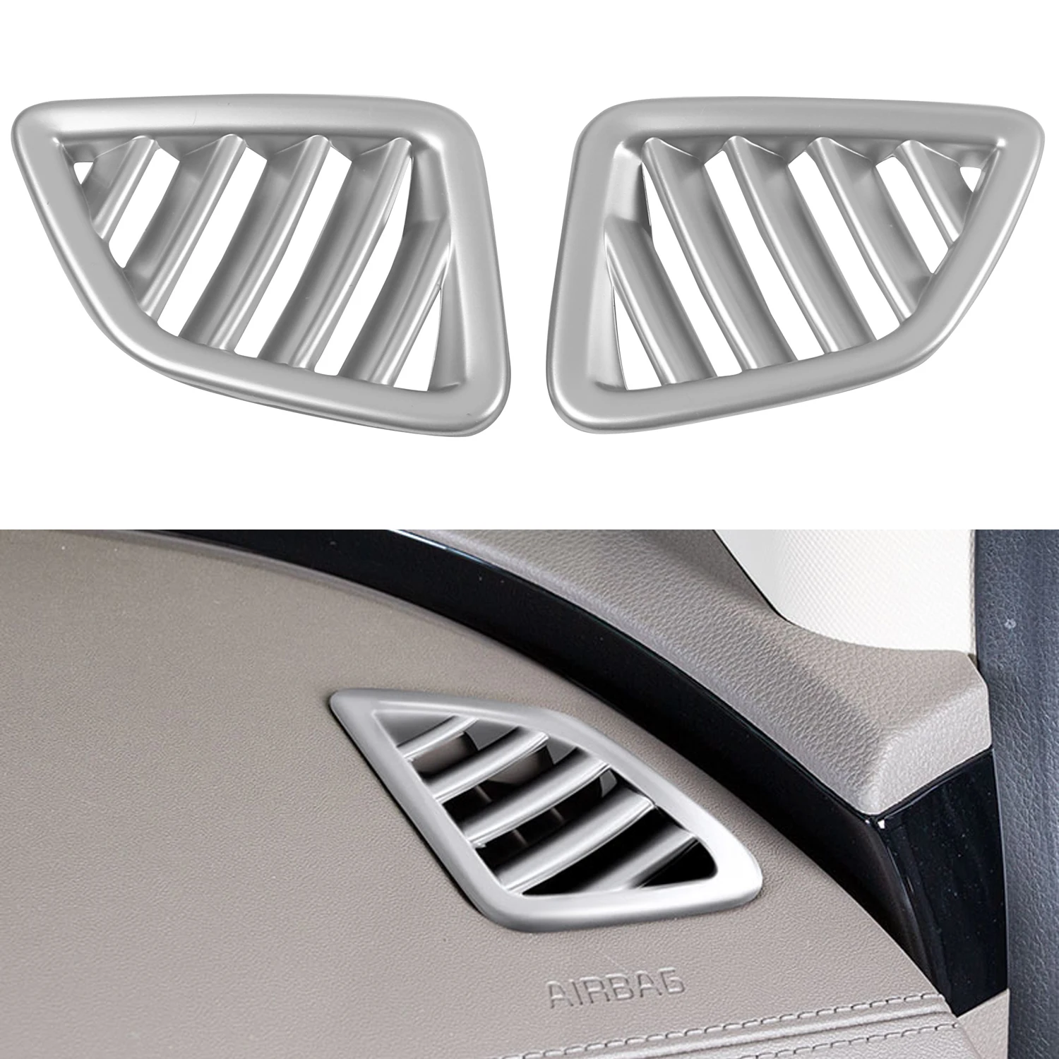 

Fit For Kia Carnival KA4 2021 2022 2023 Car Accessories ABS Plastic Front Side AC Vent Outlet Sticker Cover Strips 2pcs