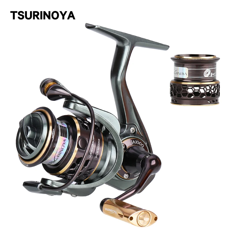 

TSURINOYA 2 Spool Spinning Fishing Reel JAGUAR 1000 2000 3000 Long Casting Freshwater Saltwater Pike Bass Shallow Spool Reel
