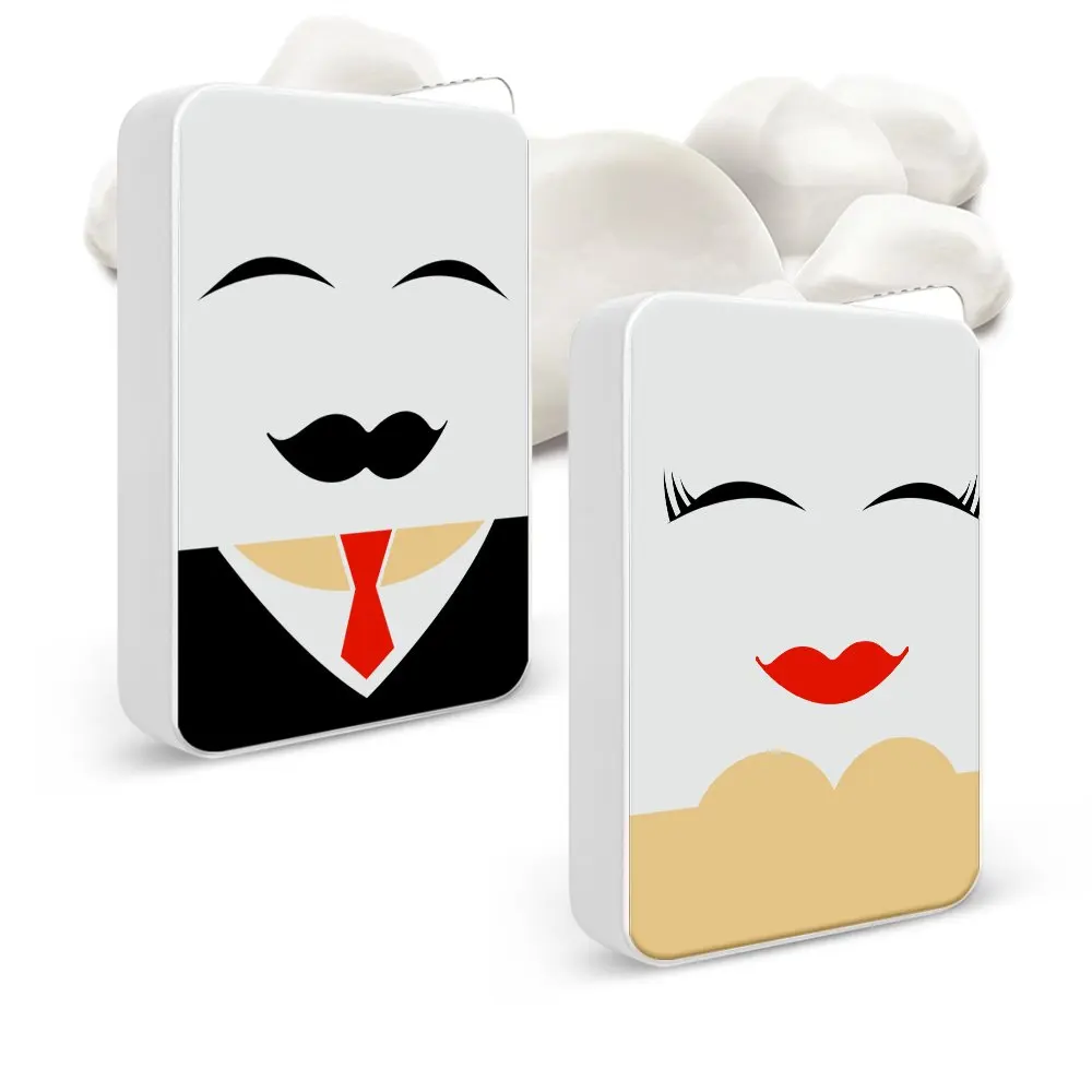 

Personalized Dual Cool Double White Metal Lighter