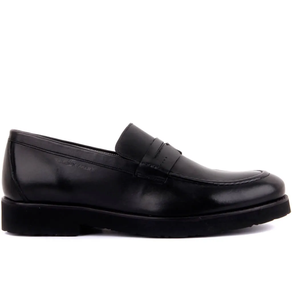 

Sail-Lakers Black Leather Men 'S Casual Shoes