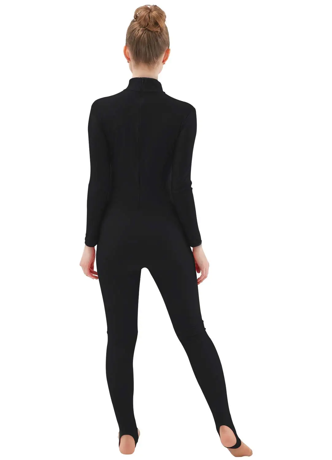 Женская водолазка с длинным рукавом комбинезон из спандекса полные трико